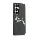 Karl Lagerfeld IML Choupette Karl Script Logo mágneses tok Samsung Galaxy S26 készülékhez fekete