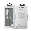 Karl Lagerfeld IML Choupette Karl Script Logo mágneses tok Samsung Galaxy S26 készülékhez fekete