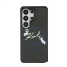 Karl Lagerfeld IML Choupette Karl Script Logo mágneses tok iPhone Samsung Galaxy S26 Ultra készülékhez fekete