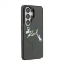 Karl Lagerfeld IML Choupette Karl Script Logo mágneses tok iPhone Samsung Galaxy S26 Ultra készülékhez fekete