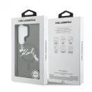 Karl Lagerfeld IML Choupette Karl Script Logo mágneses tok iPhone Samsung Galaxy S26 Ultra készülékhez fekete