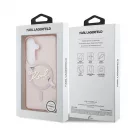 Karl Lagerfeld IML Choupette Karl Script Logo mágneses tok Samsung Galaxy S26 készülékhez, rózsaszín
