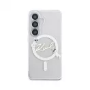 Karl Lagerfeld IML Choupette Karl Script Logo mágneses tok Samsung Galaxy S26 készülékhez átlátszó