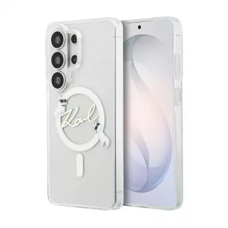   Karl Lagerfeld IML Choupette Karl Script Logo mágneses tok Samsung Galaxy S26 Ultra készülékhez átlátszó