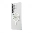 Karl Lagerfeld IML Choupette Karl Script Logo mágneses tok Samsung Galaxy S26 Ultra készülékhez átlátszó