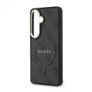 Guess PU-bőr 4G aranykeretes mágneses tok Samsung Galaxy S26 készülékhez fekete