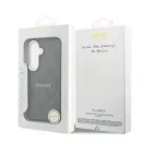 Guess PU-bőr 4G aranykeretes mágneses tok Samsung Galaxy S26 készülékhez fekete