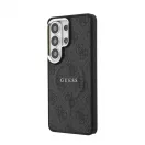 Guess PU bőr 4G mágneses tok arany kerettel Samsung Galaxy S26 Ultra készülékhez fekete