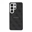 Guess PU bőr 4G mágneses tok arany kerettel Samsung Galaxy S26 Ultra készülékhez fekete