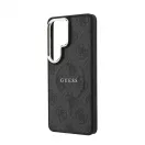 Guess PU bőr 4G mágneses tok arany kerettel Samsung Galaxy S26 Ultra készülékhez fekete