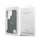 Guess PU bőr 4G mágneses tok arany kerettel Samsung Galaxy S26 Ultra készülékhez fekete