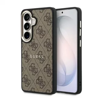   Guess 4G Gold Frame mágneses műbőr tok Samsung Galaxy S26 készülékhez barna