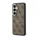 Guess 4G Gold Frame mágneses műbőr tok Samsung Galaxy S26 készülékhez barna