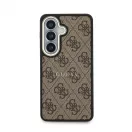 Guess 4G Gold Frame mágneses műbőr tok Samsung Galaxy S26 készülékhez barna