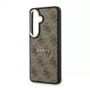 Guess 4G Gold Frame mágneses műbőr tok Samsung Galaxy S26 készülékhez barna