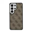 Guess PU bőr 4G Gold Frame mágneses tok Samsung Galaxy S26 Ultra készülékhez barna
