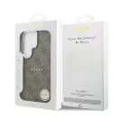 Guess PU bőr 4G Gold Frame mágneses tok Samsung Galaxy S26 Ultra készülékhez barna