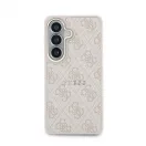 Guess PU bőr 4G aranykeretes mágneses tok Samsung Galaxy S26 készülékhez, rózsaszín