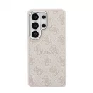 Guess PU bőr 4G Gold Frame mágneses tok Samsung Galaxy S26 Ultra készülékhez rózsaszín