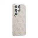 Guess PU bőr 4G Gold Frame mágneses tok Samsung Galaxy S26 Ultra készülékhez rózsaszín