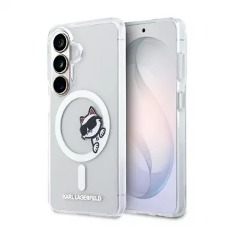   Karl Lagerfeld IML Choupette Peekaboo Logo mágneses tok iPhone és Samsung Galaxy S26 készülékekhez átlátszó