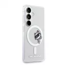 Karl Lagerfeld IML Choupette Peekaboo Logo mágneses tok iPhone és Samsung Galaxy S26 készülékekhez átlátszó