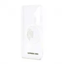 Karl Lagerfeld IML Choupette Peekaboo Logo mágneses tok iPhone és Samsung Galaxy S26 készülékekhez átlátszó