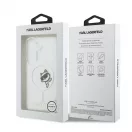 Karl Lagerfeld IML Choupette Peekaboo Logo mágneses tok iPhone és Samsung Galaxy S26 készülékekhez átlátszó