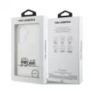 Karl Lagerfeld IML K&CH Peekaboo Logo Magnetic tok iPhone és Samsung Galaxy S26+ készülékekhez fehér
