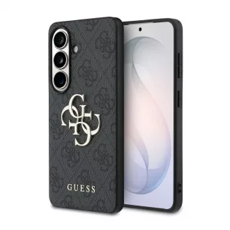   Guess PU 4G Metal Logo tok Samsung Galaxy S25 készülékhez, szürke