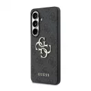 Guess PU 4G Metal Logo tok Samsung Galaxy S25 készülékhez, szürke