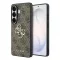 Guess PU 4G fém logós tok Samsung Galaxy S26 Ultra készülékhez barna