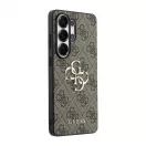 Guess PU 4G fém logós tok Samsung Galaxy S26 Ultra készülékhez barna