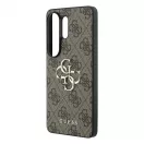 Guess PU 4G fém logós tok Samsung Galaxy S26 Ultra készülékhez barna