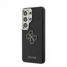 Guess PU 4G Resin Metal Logo tok Samsung Galaxy S26 Ultra készülékhez, fekete