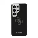 Guess PU 4G Resin Metal Logo tok Samsung Galaxy S26 Ultra készülékhez, fekete