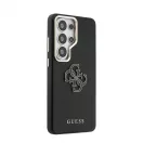 Guess PU 4G Resin Metal Logo tok Samsung Galaxy S26 Ultra készülékhez, fekete