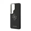 Guess PU 4G Resin Metal Logo tok Samsung Galaxy S26 Ultra készülékhez, fekete