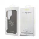 Guess PU 4G Resin Metal Logo tok Samsung Galaxy S26 Ultra készülékhez barna