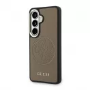 Guess PU perforált 4G logós mágneses tok Samsung Galaxy S26 készülékhez, barna