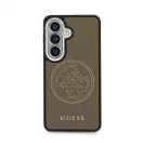 Guess PU perforált 4G logós mágneses tok Samsung Galaxy S26 készülékhez, barna