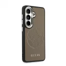 Guess PU perforált 4G logós mágneses tok Samsung Galaxy S26 készülékhez, barna