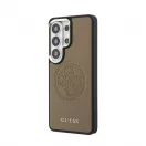 Guess PU-s perforált 4G logós mágneses tok Samsung Galaxy S26 Ultra készülékhez barna