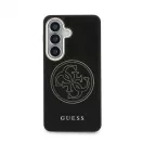 Guess perforált PU 4G Logo mágneses tok Samsung Galaxy S26 készülékhez fekete