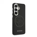 Guess perforált PU 4G Logo mágneses tok Samsung Galaxy S26 készülékhez fekete