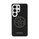 Guess PU Perforated 4G Logo mágneses tok Samsung Galaxy S26 Ultra készülékhez fekete