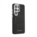 Guess PU Perforated 4G Logo mágneses tok Samsung Galaxy S26 Ultra készülékhez fekete