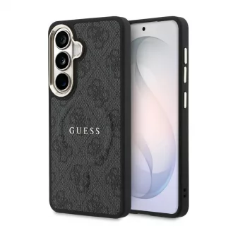   Guess műbőr 4G aranykeretes mágneses tok Samsung Galaxy S26+ készülékhez fekete