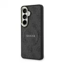 Guess műbőr 4G aranykeretes mágneses tok Samsung Galaxy S26+ készülékhez fekete