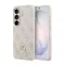 Guess PU-bőr 4G Strass Logo arany keretes mágneses tok Samsung Galaxy S26 készülékhez rózsaszín